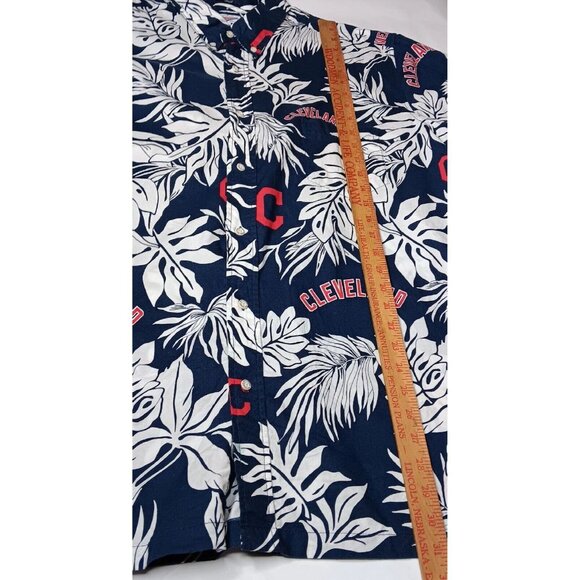Aloha Reyn Spooner Cleveland Indians Guardians Shirt XXL Floral Tropical MLB - Picture 7 of 10